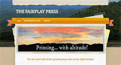 Desktop Screenshot of fairplaypress.com